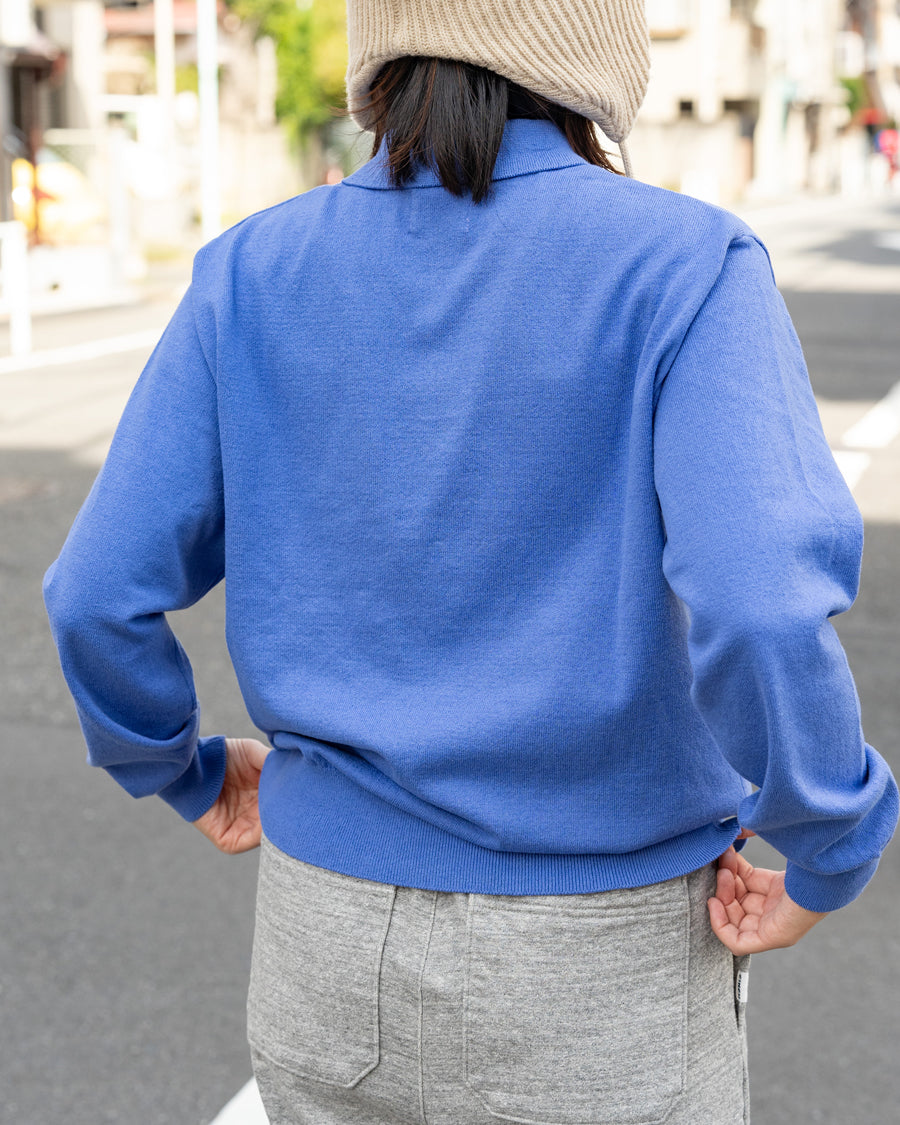 Yonetomi  LIGHT WAVE COTTON KNIT POLO