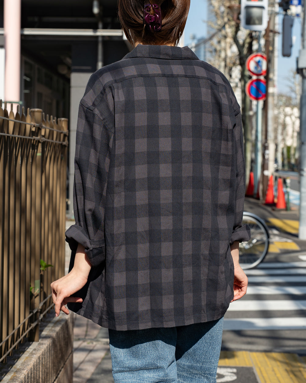 THE NORTH FACE PURPLE LABEL Checkerboard Field Open Collar Shirt