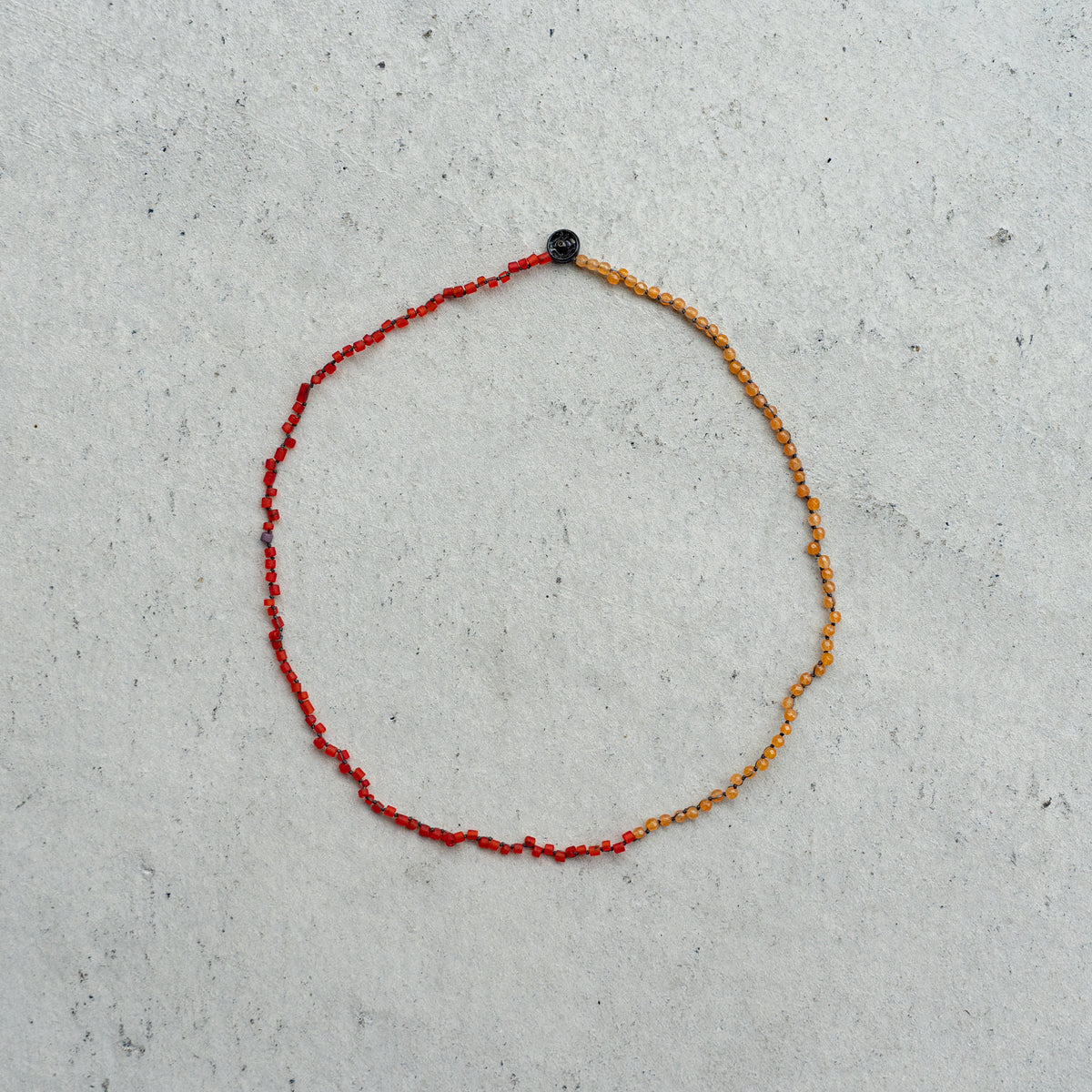 Melanie DeCourcey  Aventurine and Pakistan red glass beads DNA double bracelet