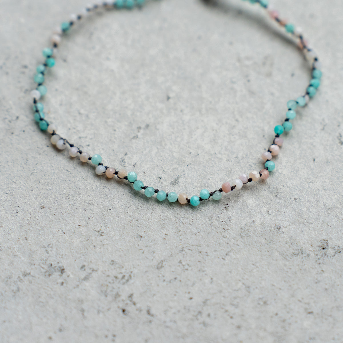 Melanie DeCourcey  Amazonite and common Opal DNA bracelet