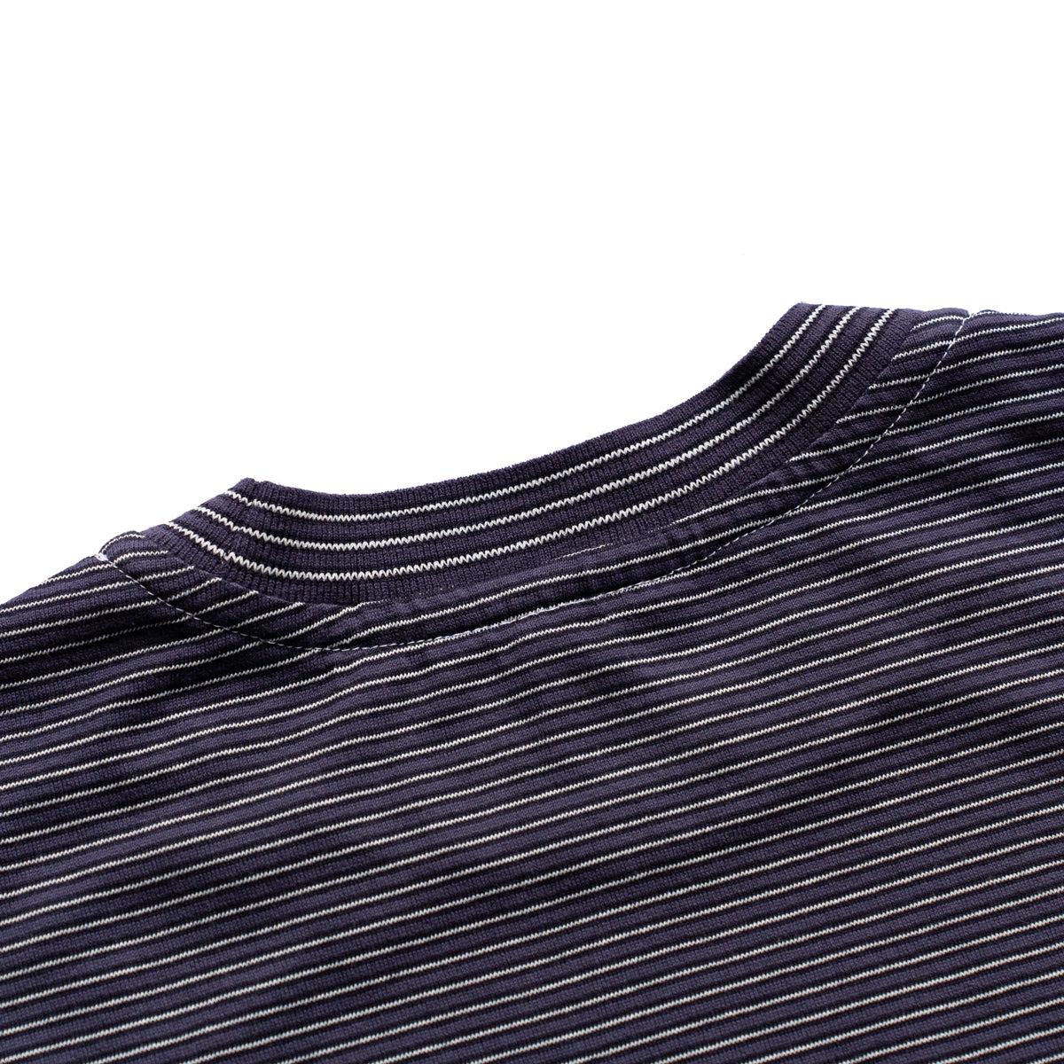 Yonetomi  NEW BASIC GARMENT DYED BORDER - Long Sleeve Crew