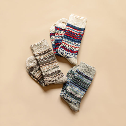 ROTOTO NORDIC PATTERN SOCKS