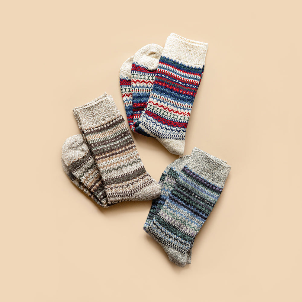 ROTOTO NORDIC PATTERN SOCKS