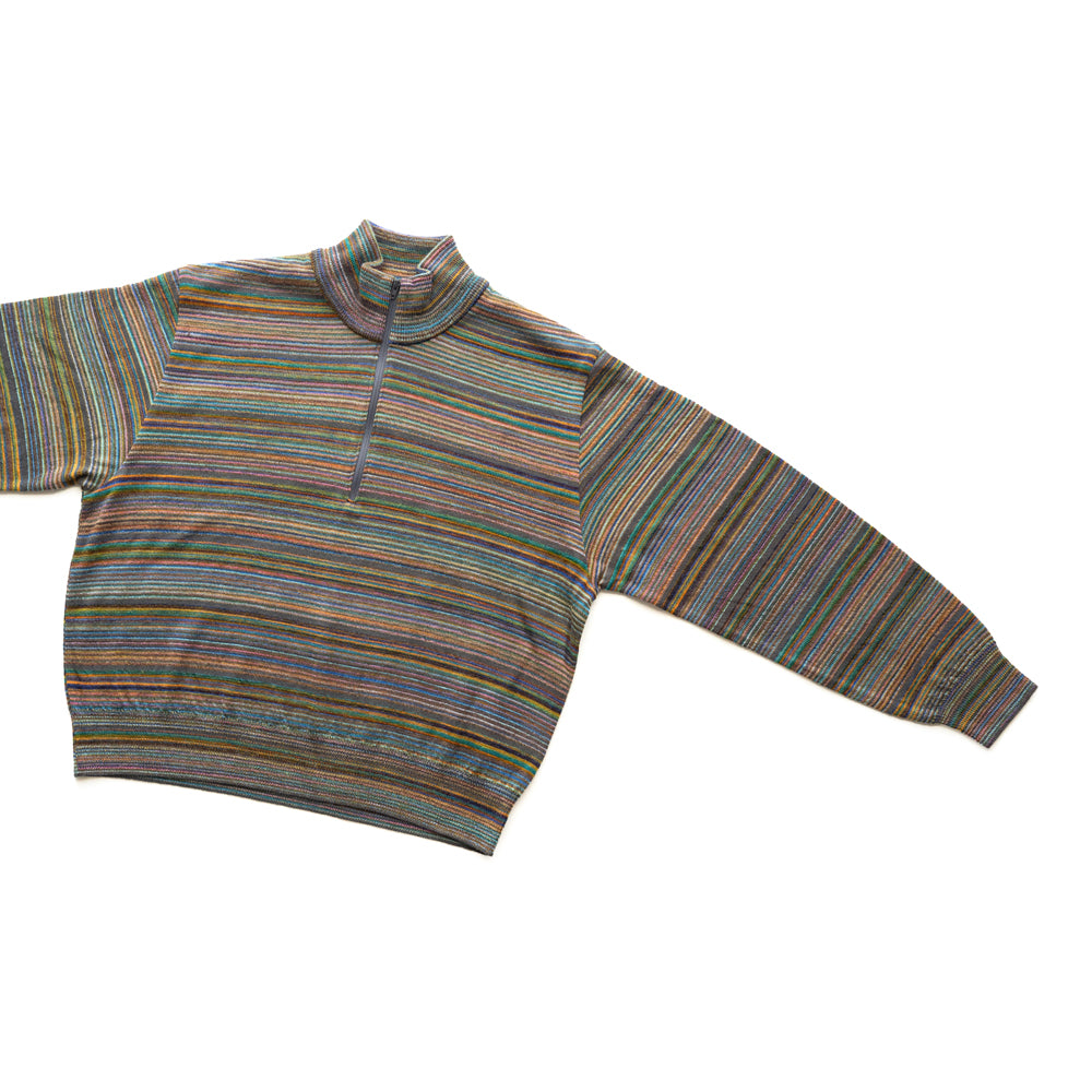 COOHEM  MULTI KASURI TENJIKU KNIT PULLOVER