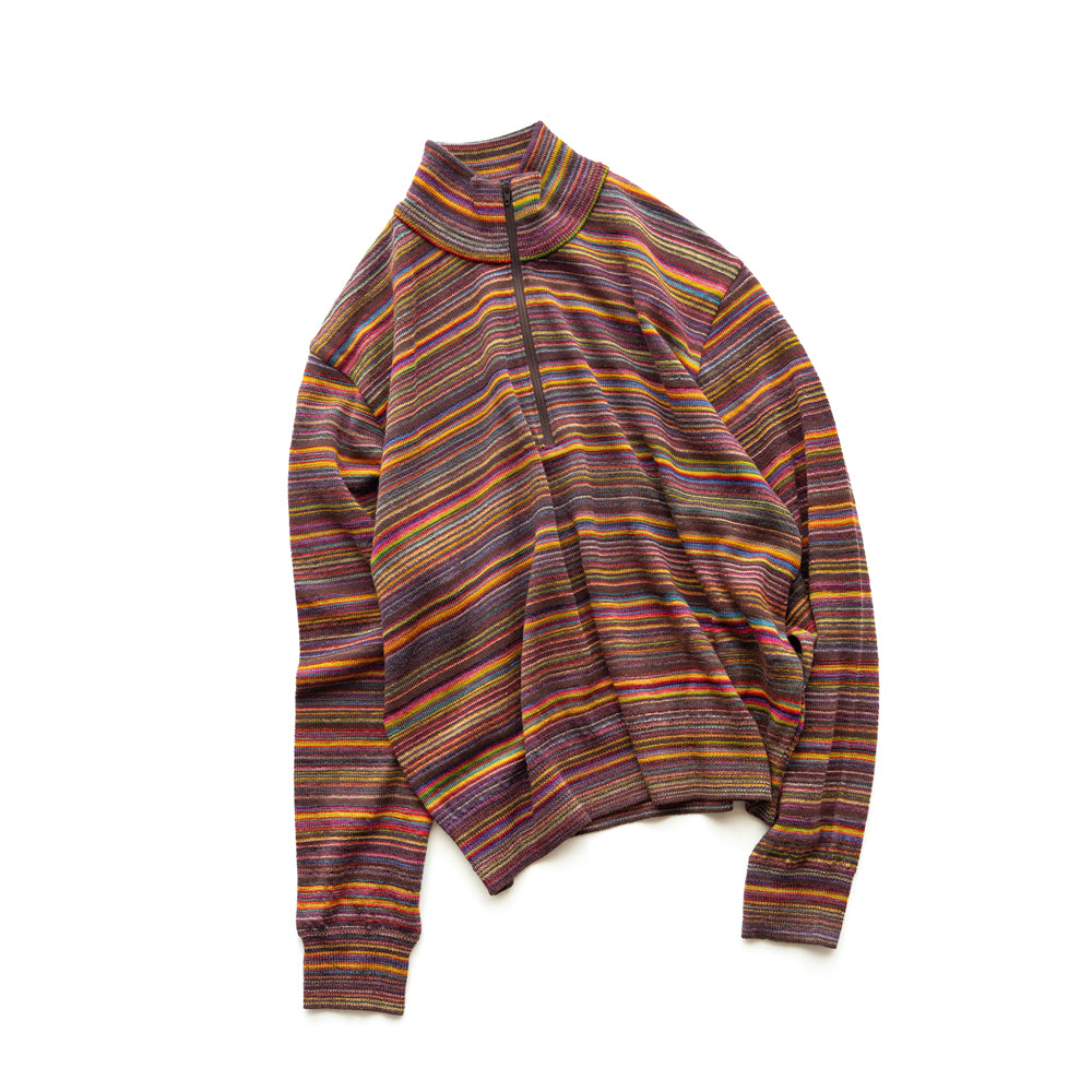 COOHEM  MULTI KASURI TENJIKU KNIT PULLOVER