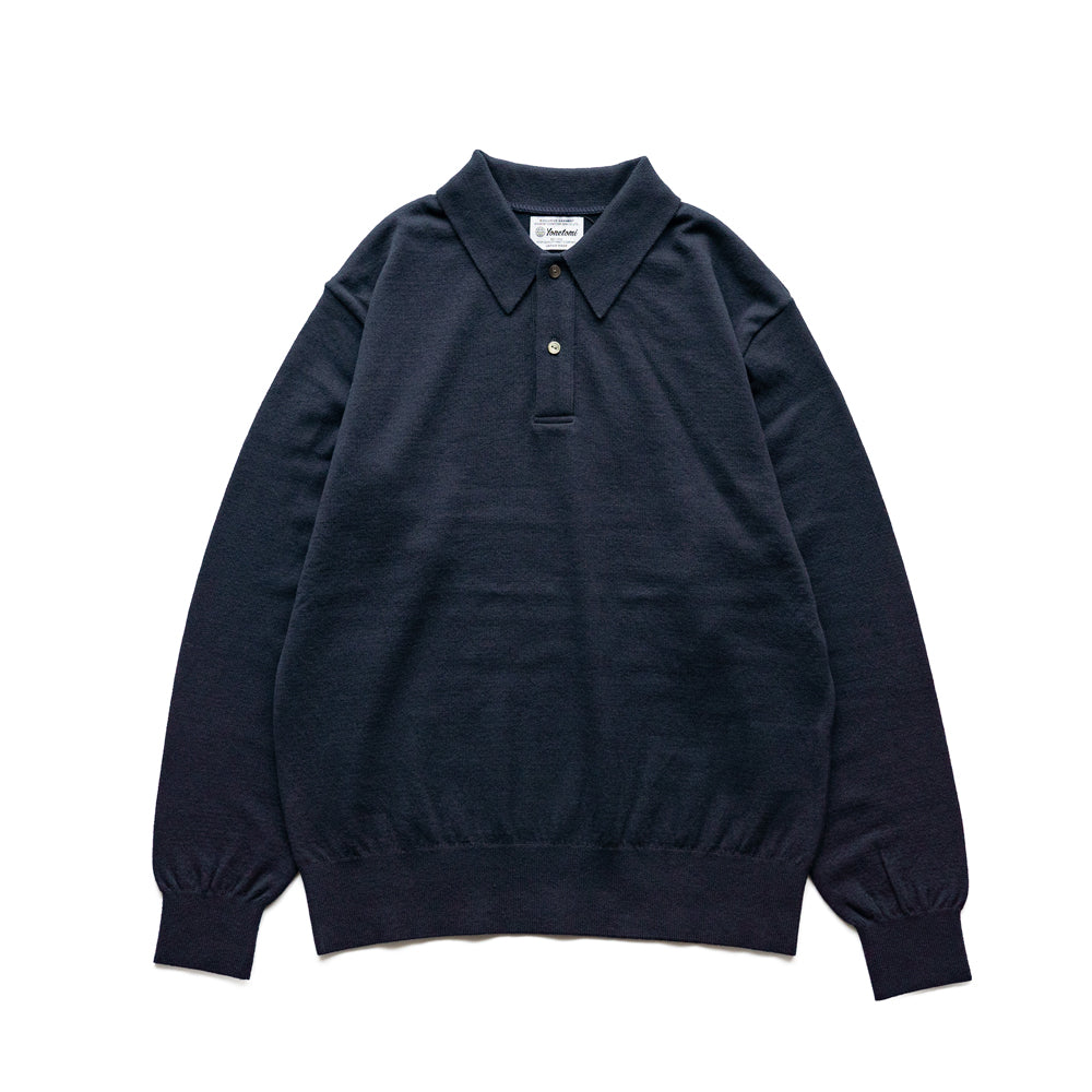 Yonetomi  LIGHT WAVE COTTON KNIT POLO