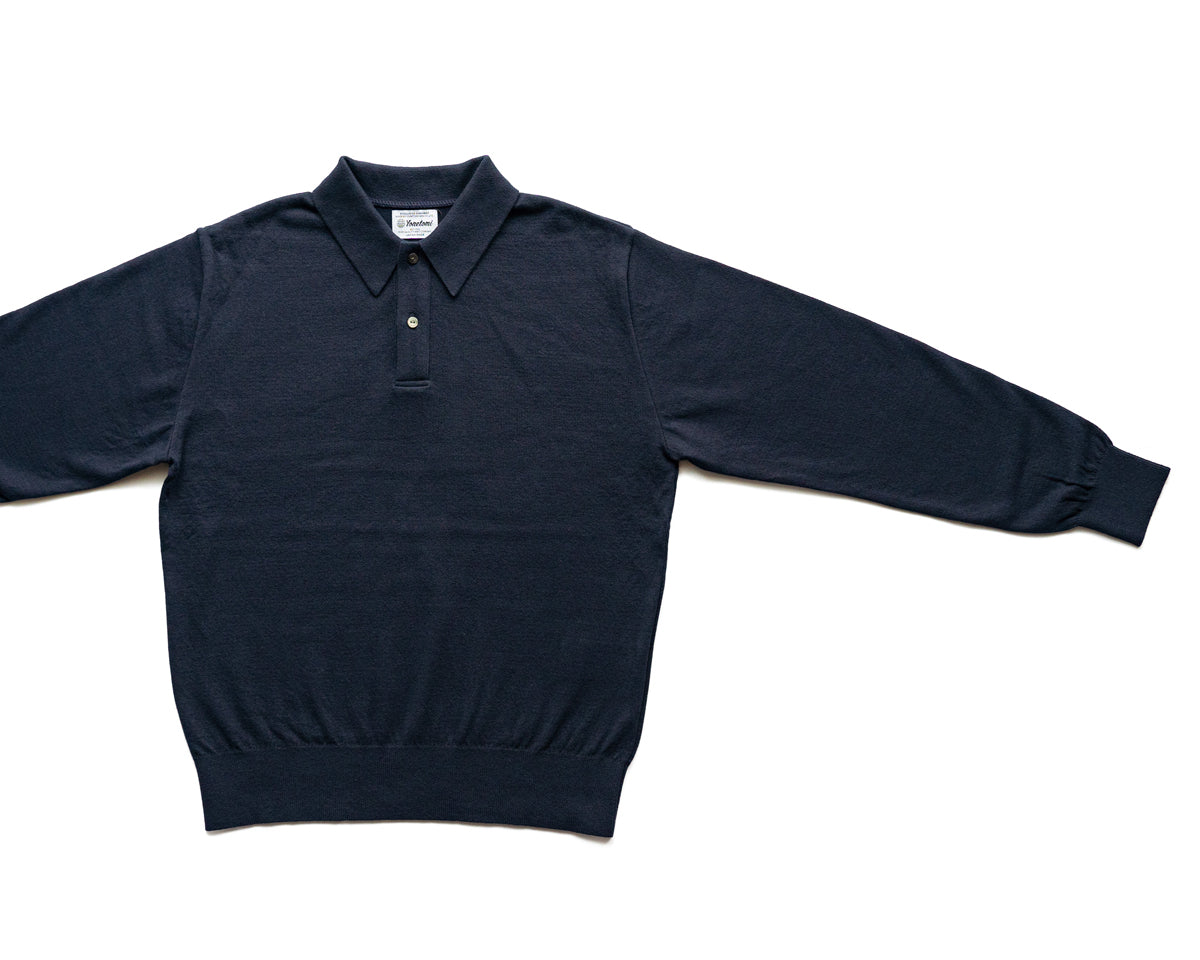 Yonetomi  LIGHT WAVE COTTON KNIT POLO