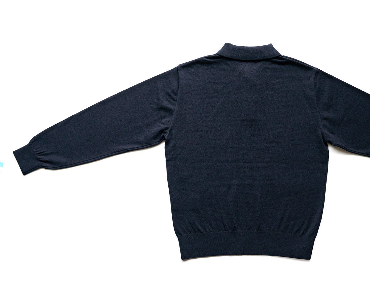 Yonetomi  LIGHT WAVE COTTON KNIT POLO
