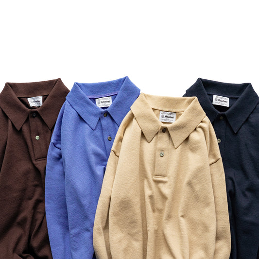 Yonetomi  LIGHT WAVE COTTON KNIT POLO