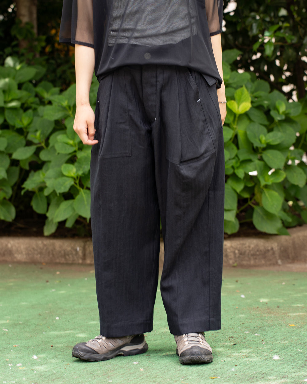 HAVERSACK  Utility pants -Cotton linen herringbone