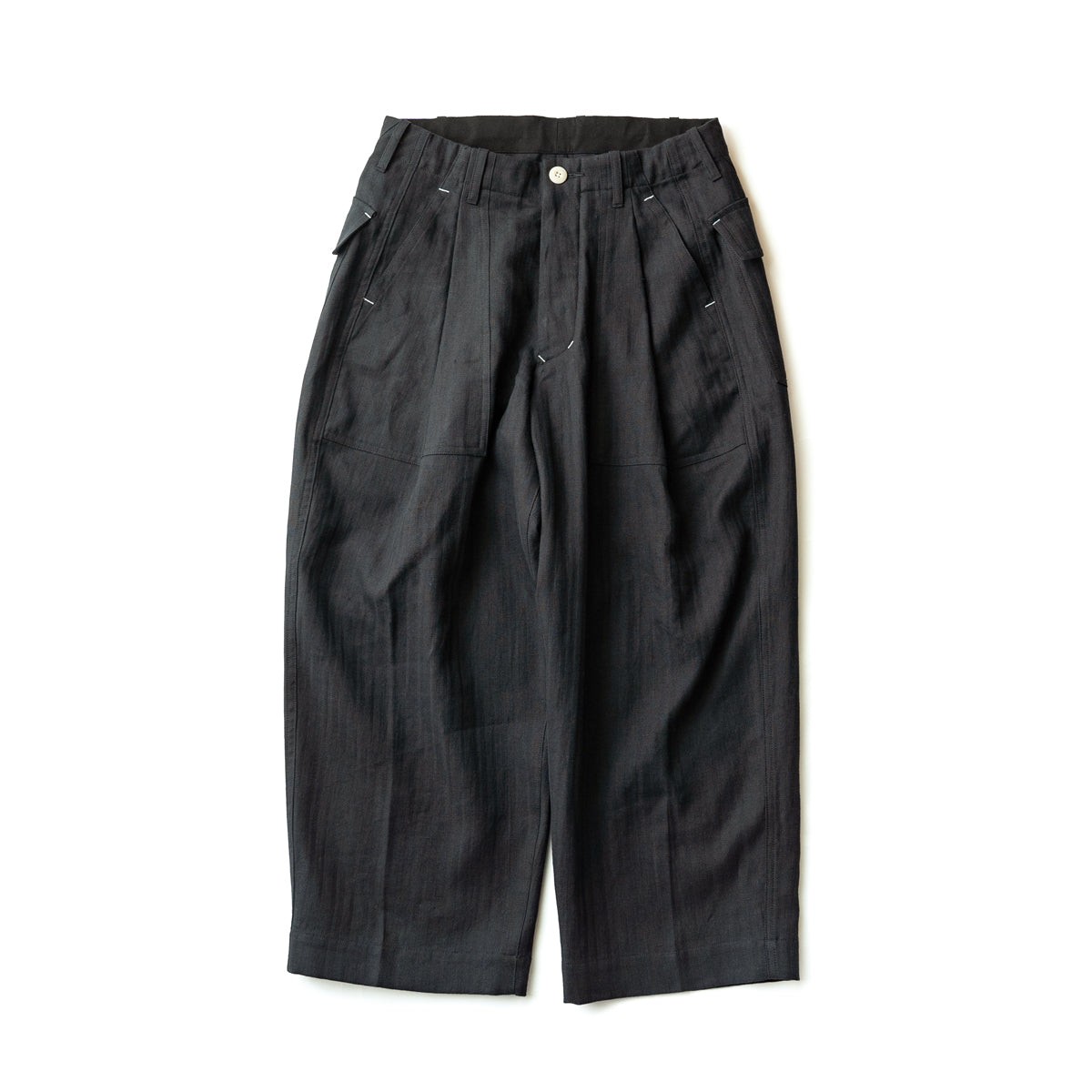 HAVERSACK  Utility pants -Cotton linen herringbone