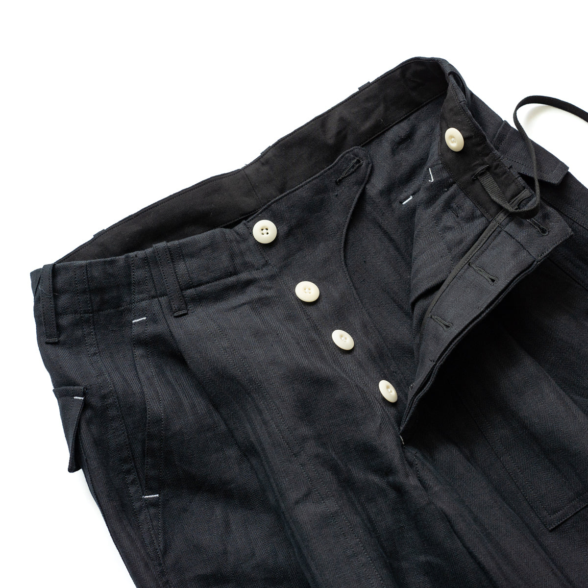 HAVERSACK  Utility pants -Cotton linen herringbone