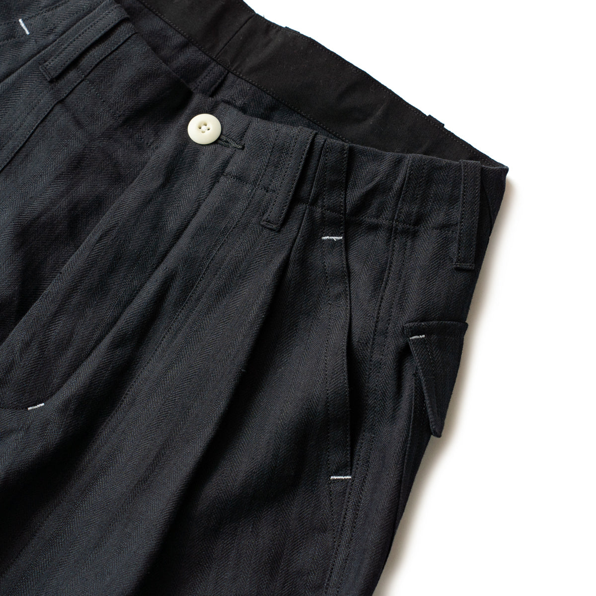 HAVERSACK  Utility pants -Cotton linen herringbone
