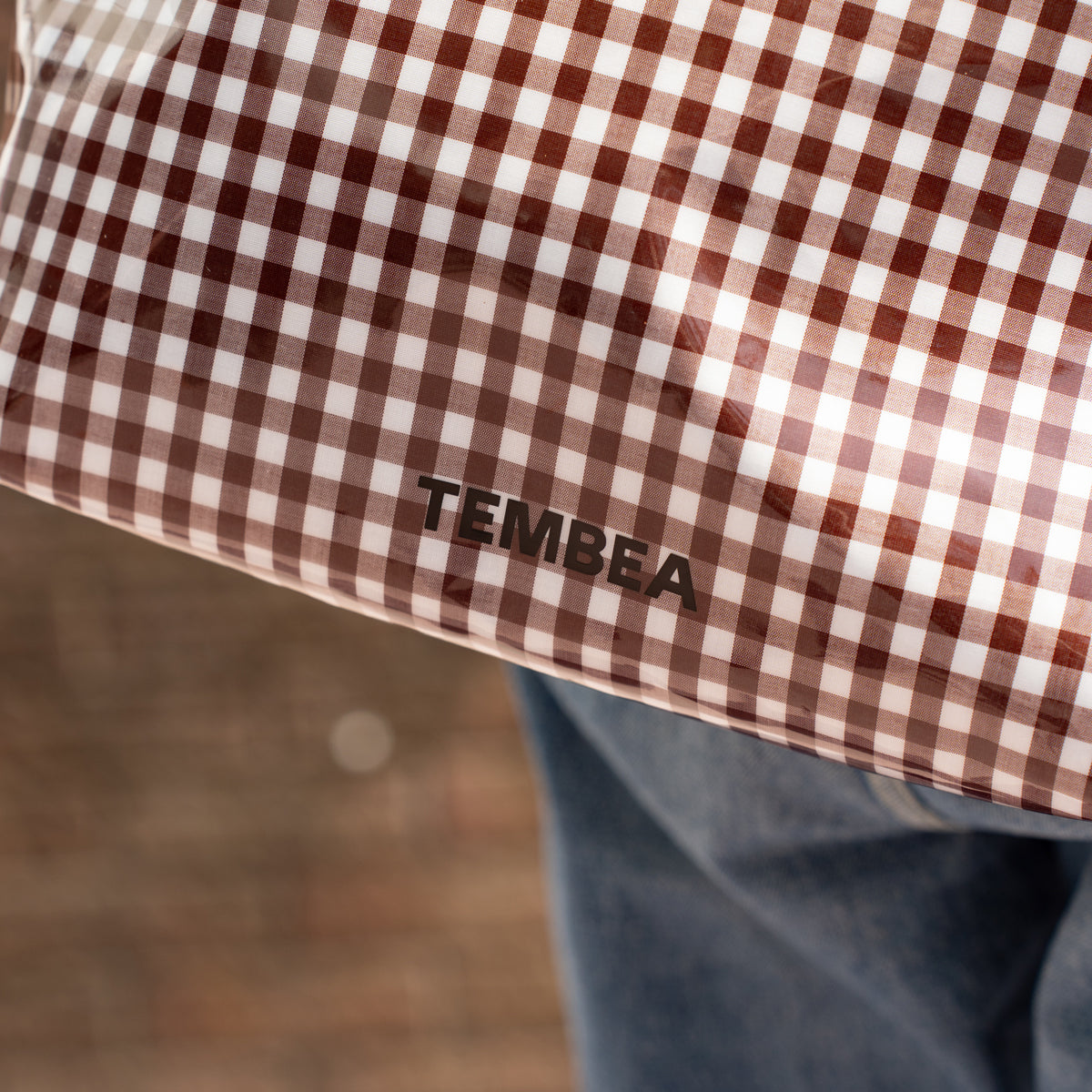 TEMBEA × Friday  SHOULDER BAG "GINGHAM BROWN"