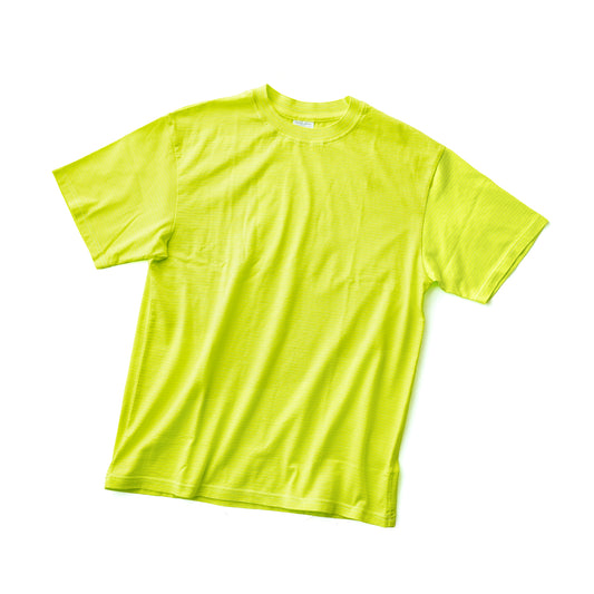 Yonetomi  GARMENT DYED BORDER T-SHIRT "LIME"