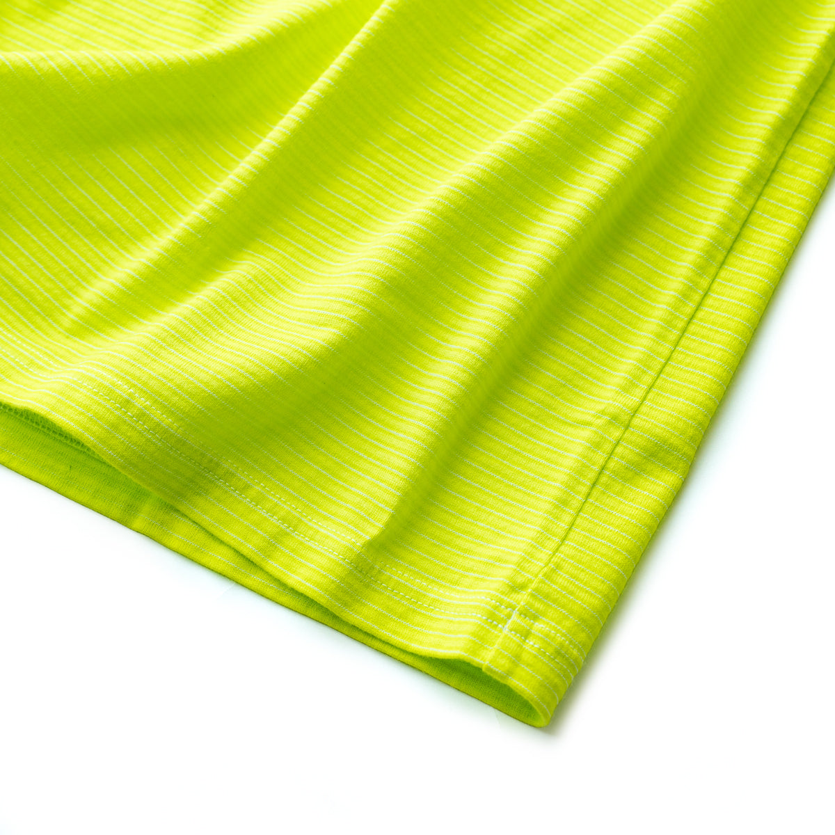 Yonetomi  GARMENT DYED BORDER T-SHIRT "LIME"
