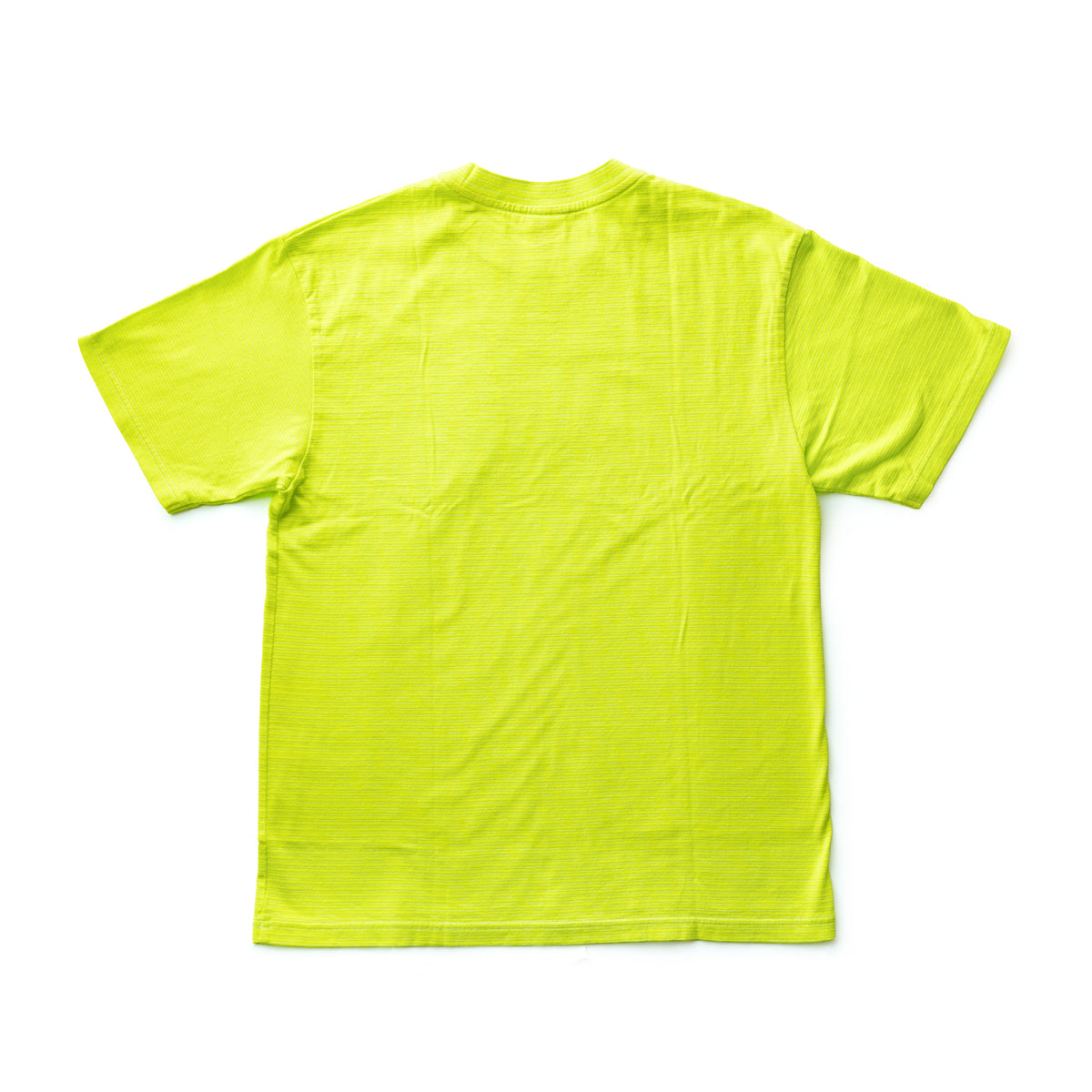 Yonetomi  GARMENT DYED BORDER T-SHIRT "LIME"
