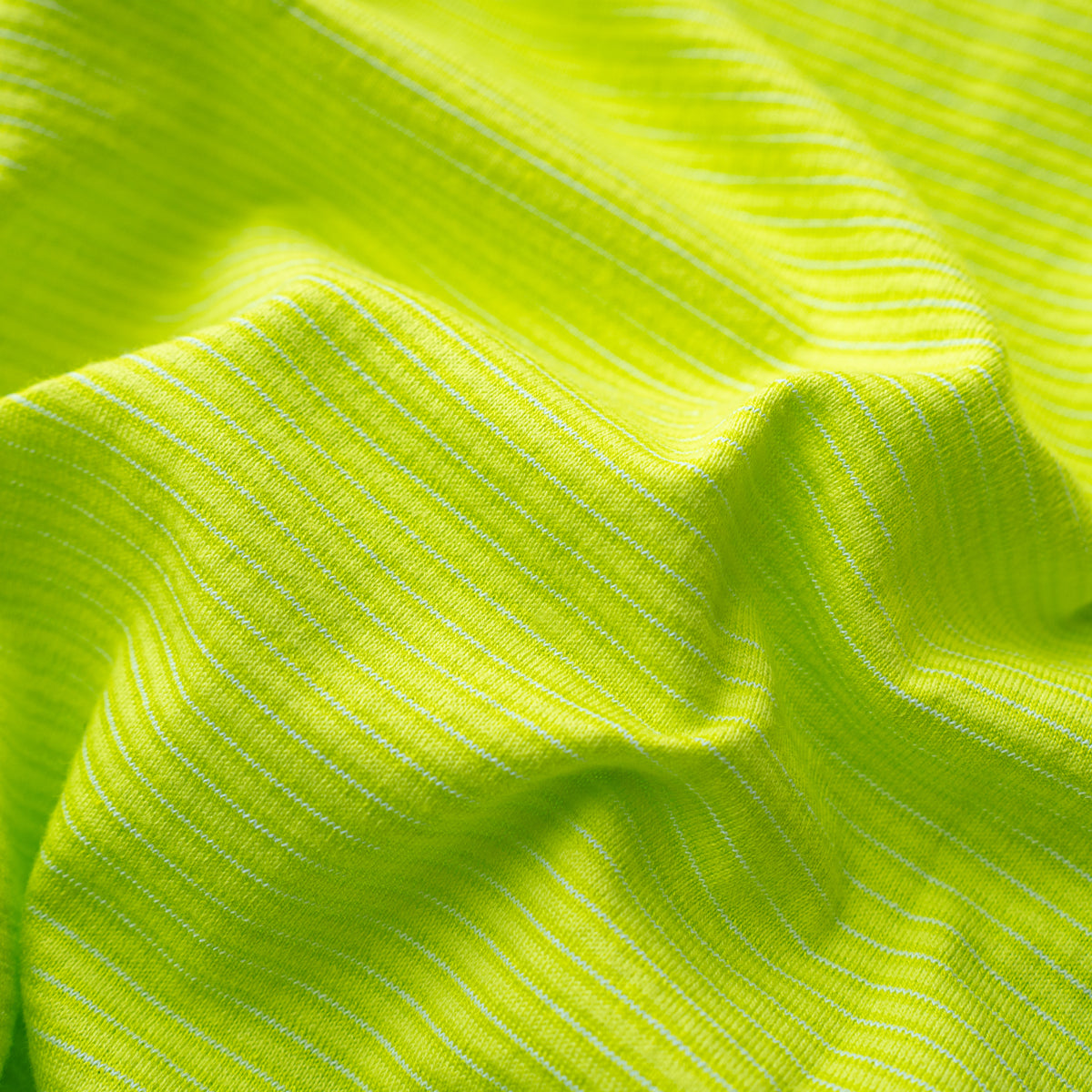 Yonetomi  GARMENT DYED BORDER T-SHIRT "LIME"