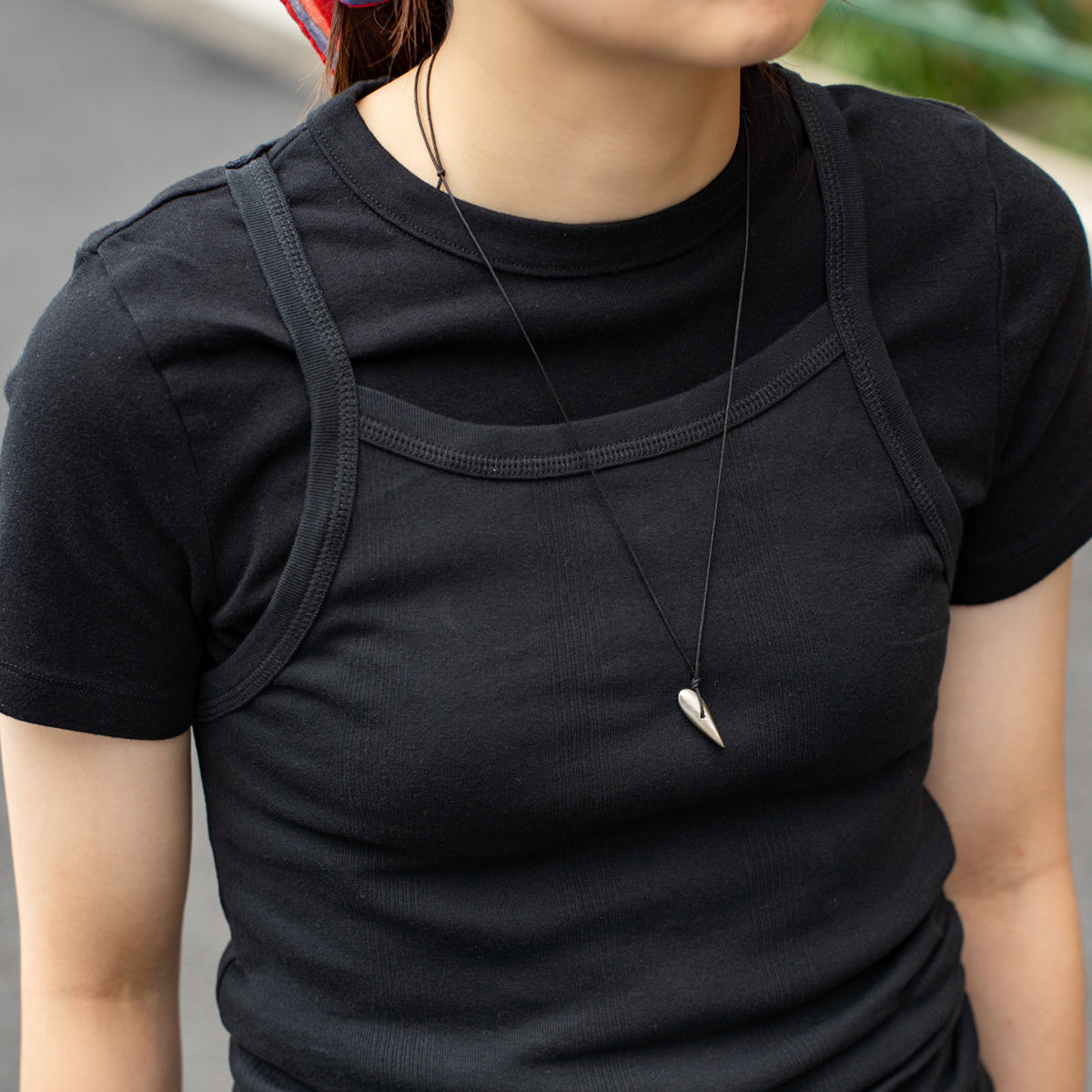 Melanie DeCourcey  Silver leaf pendant