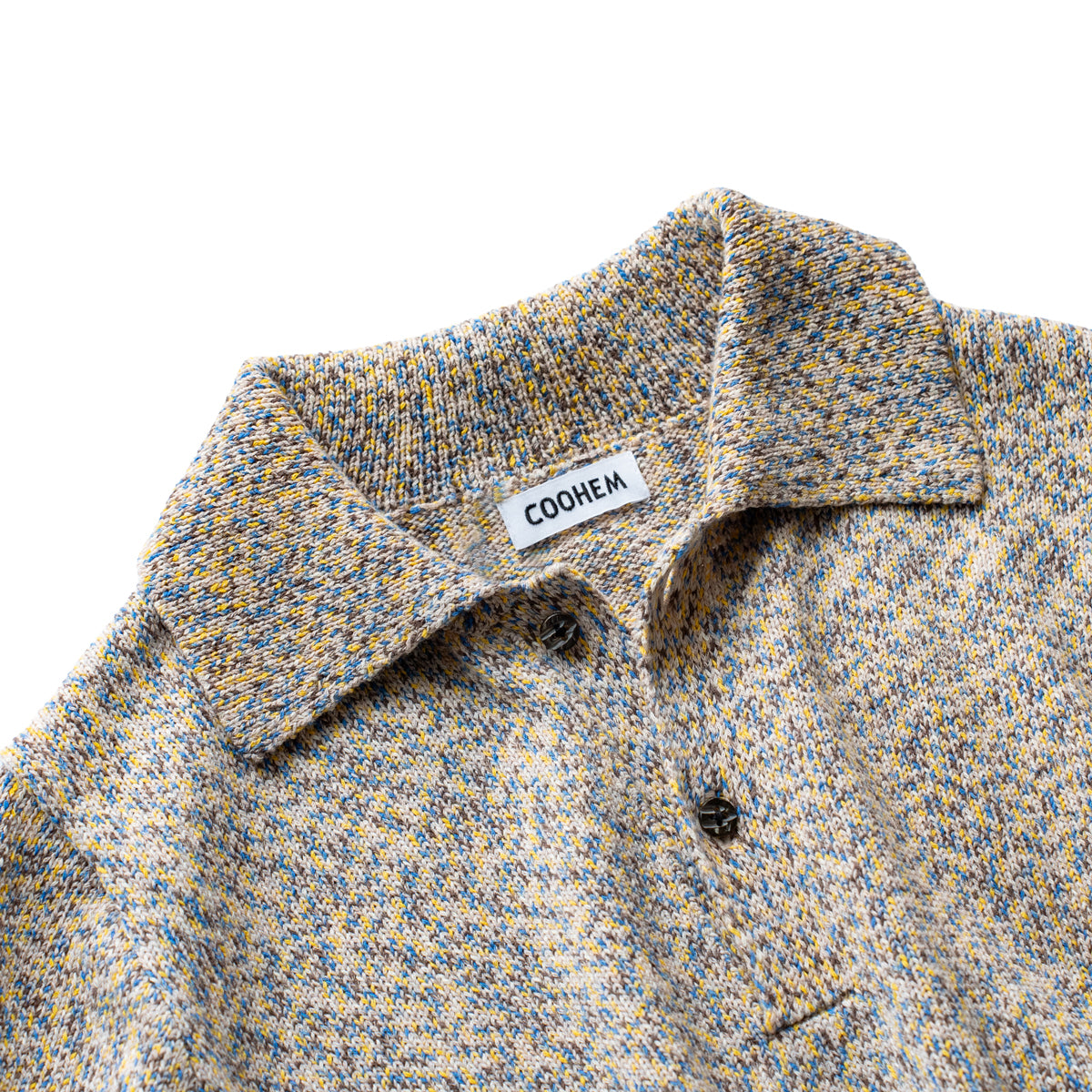 COOHEM  MULTICOLOR COTTON KNIT POLO