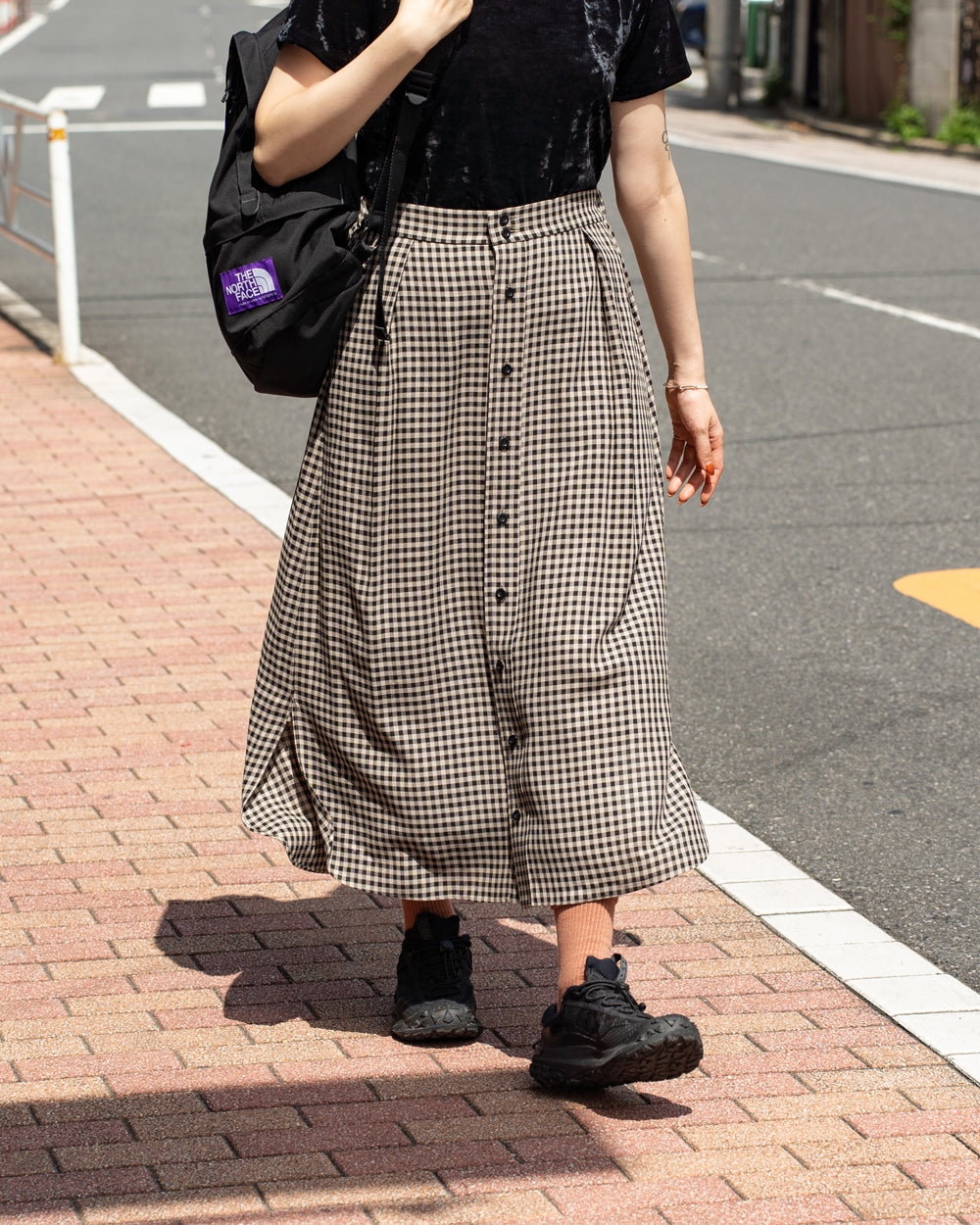HAVERSACK Shepherd's check skirt