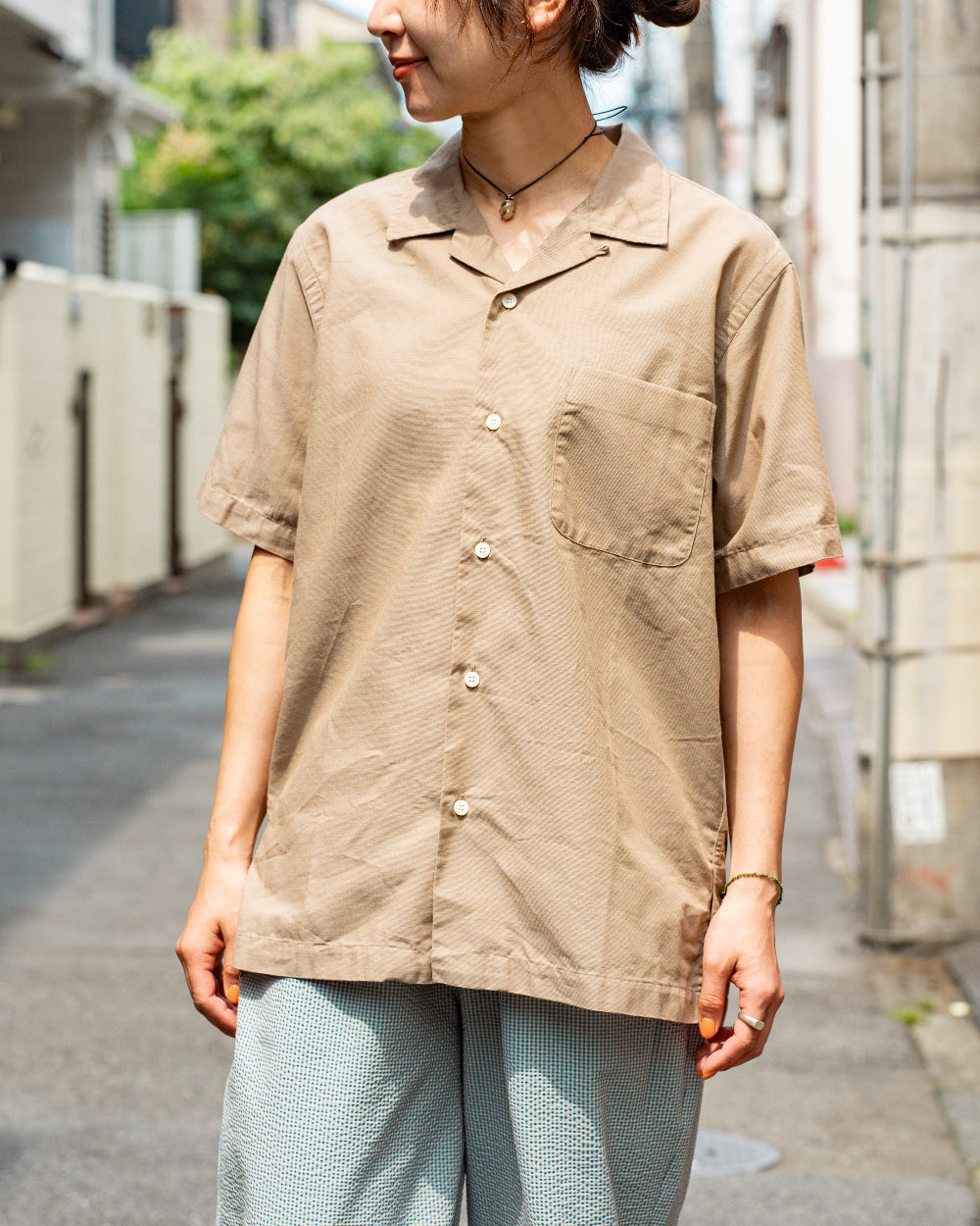 nanamica Open Collar Panama S/S Shirt
