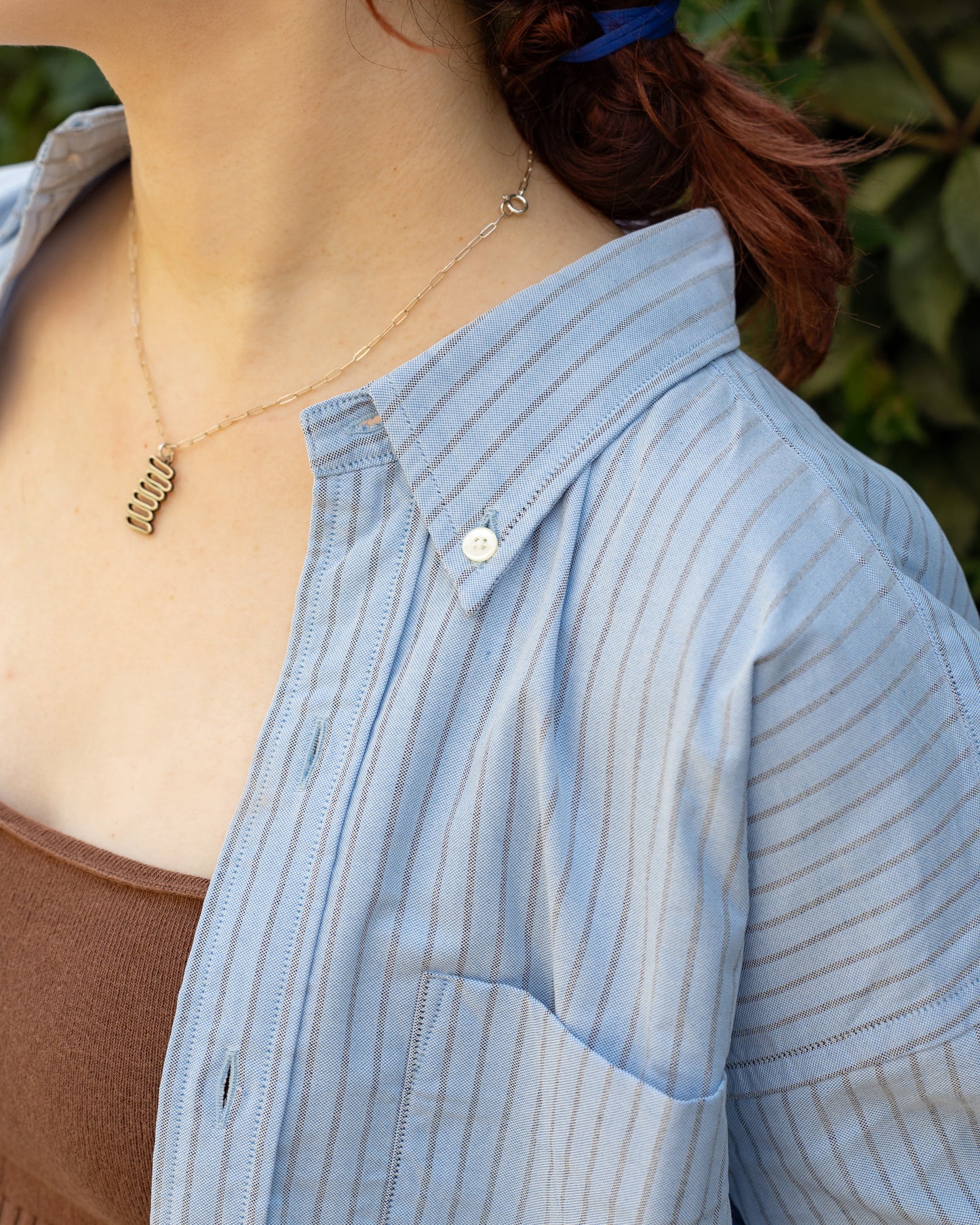 nanamica Button Down Stripe Wind Shirt