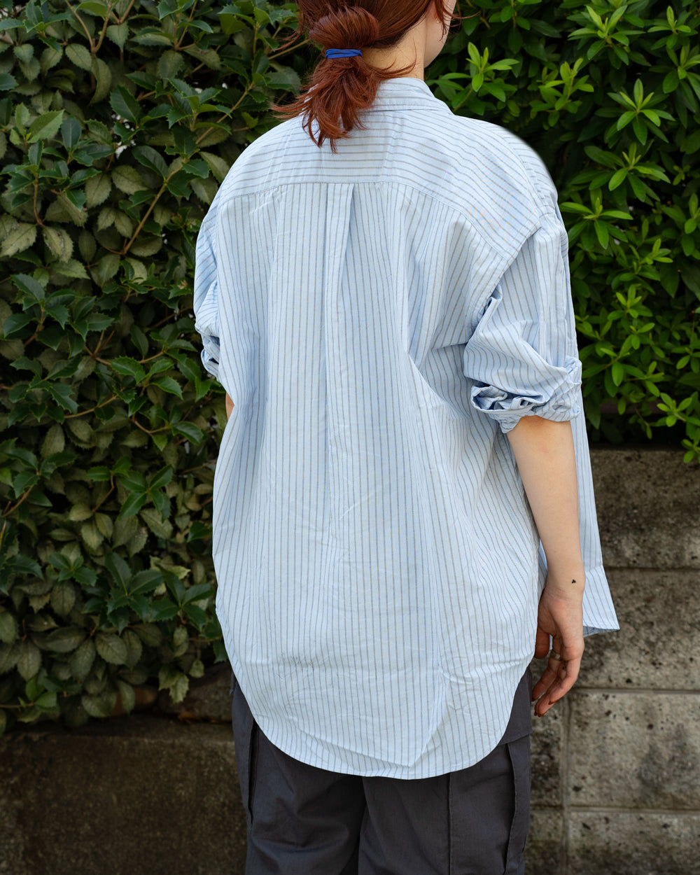 nanamica Button Down Stripe Wind Shirt