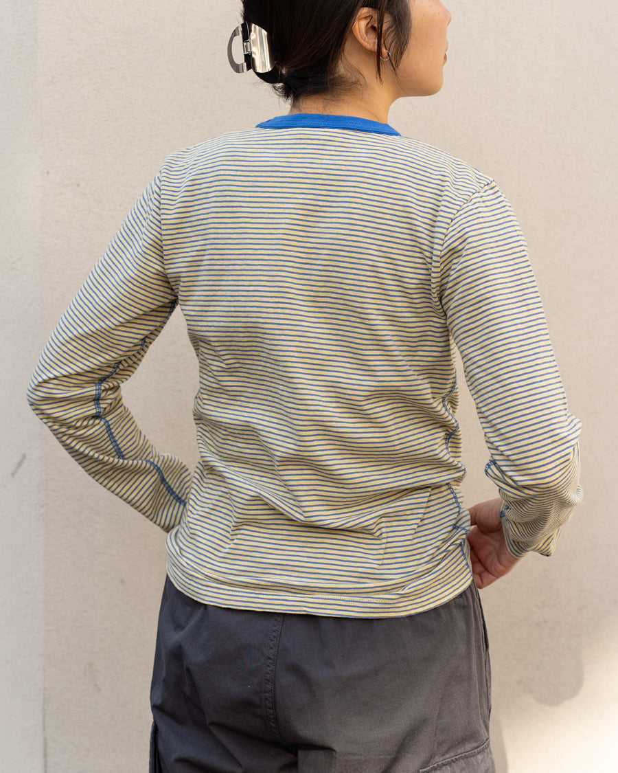 Tシャツ(長袖+七分) Oblada MULTI BORDER LONG TEE MULTI BORDER LONG TEE|マルチボーダーロングTマルチボーダーロングT