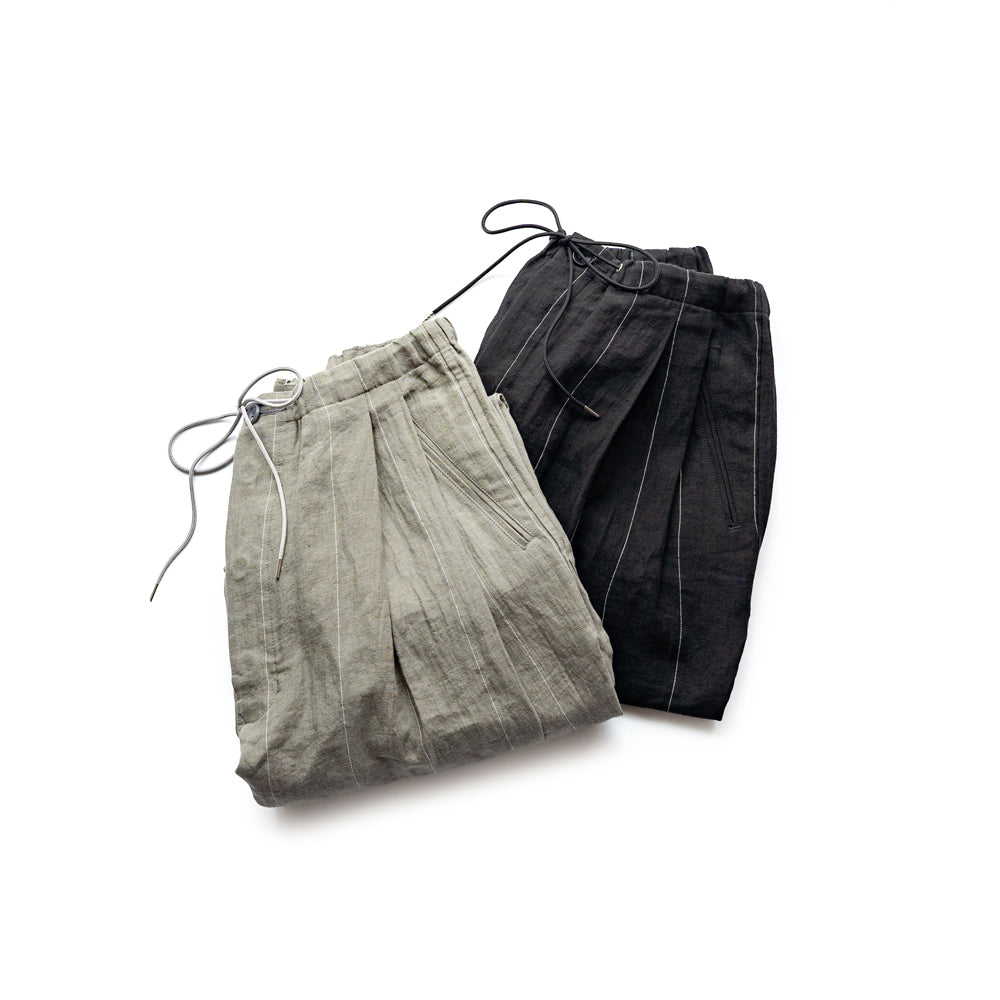 HAVERSACK  2 Pleated wide pant  -Linen