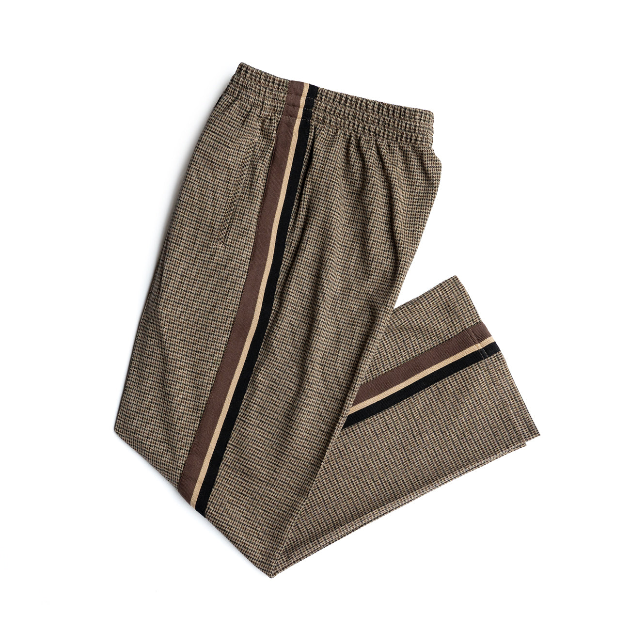 COOHEM  KNIT SIDELINE HOUNDSTOOTH TRACK PANTS