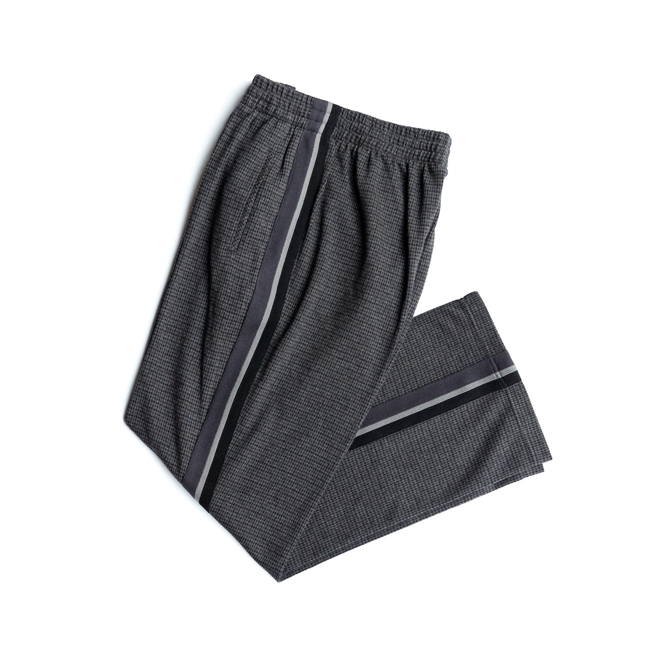 COOHEM  KNIT SIDELINE HOUNDSTOOTH TRACK PANTS
