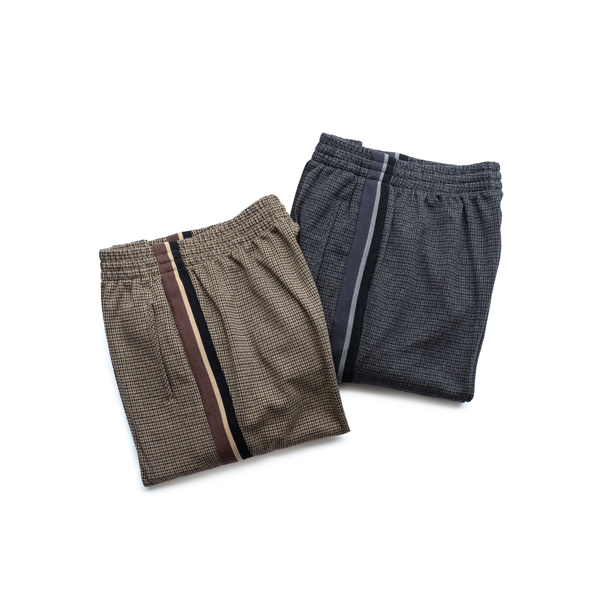 COOHEM  KNIT SIDELINE HOUNDSTOOTH TRACK PANTS