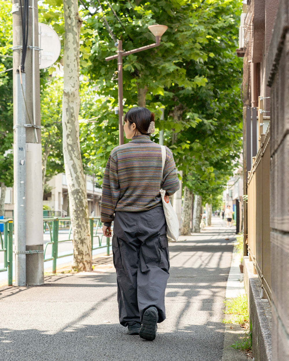 COOHEM  MULTI KASURI TENJIKU KNIT PULLOVER