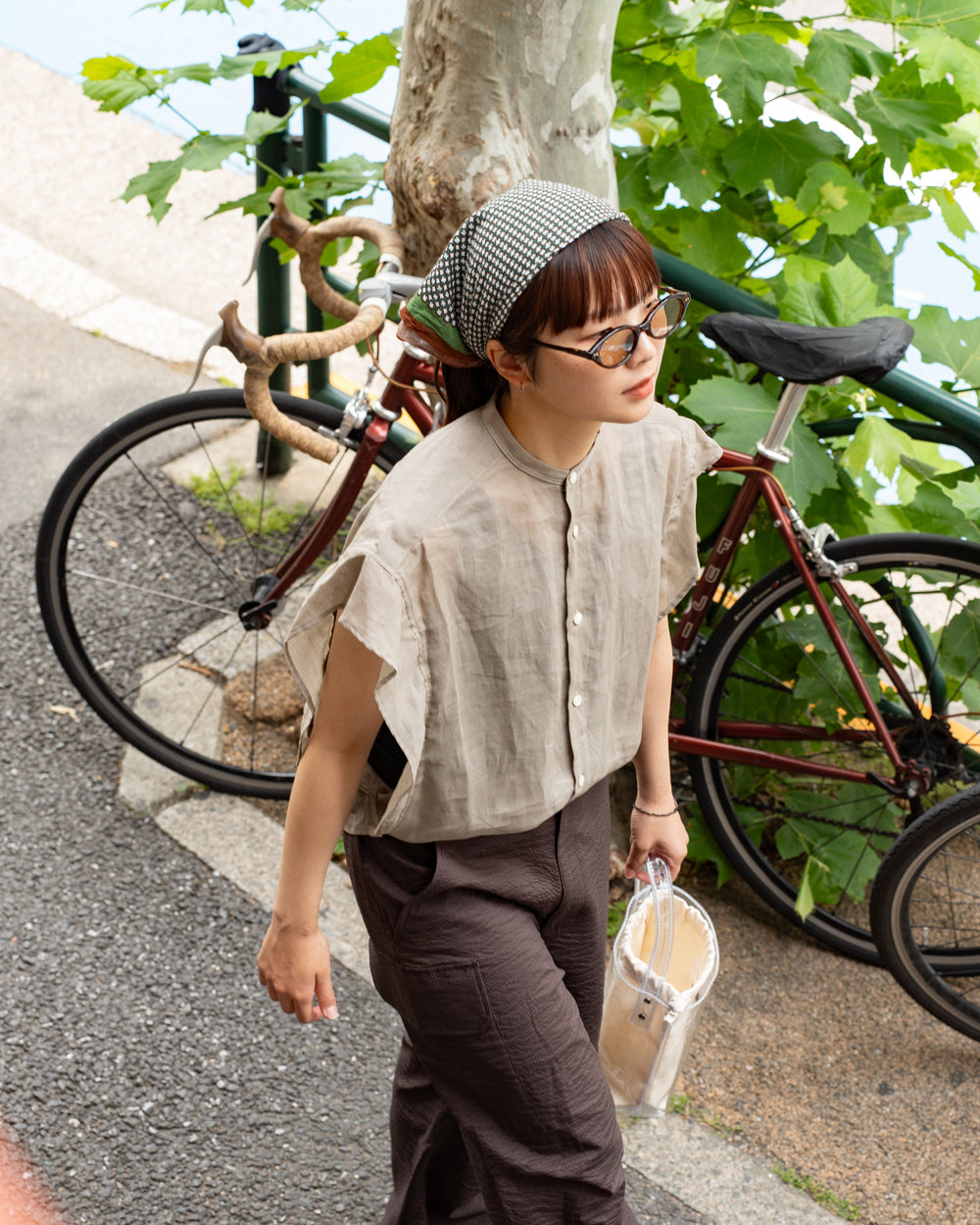 HAVERSACK Band collar shirts