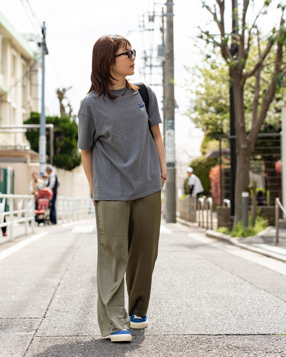 F F F   Easy pants  -Satin "Olive"