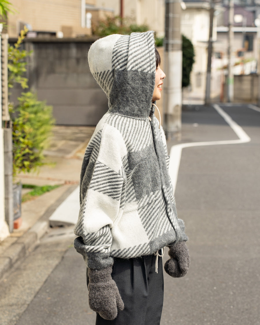 nanamica Mohair Hooded Shirt Jacket