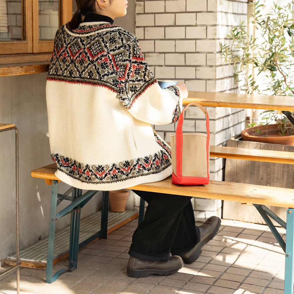 TEMBEA × Friday BAGUETTE TOTE MINI MINI "BEIGE×RED"