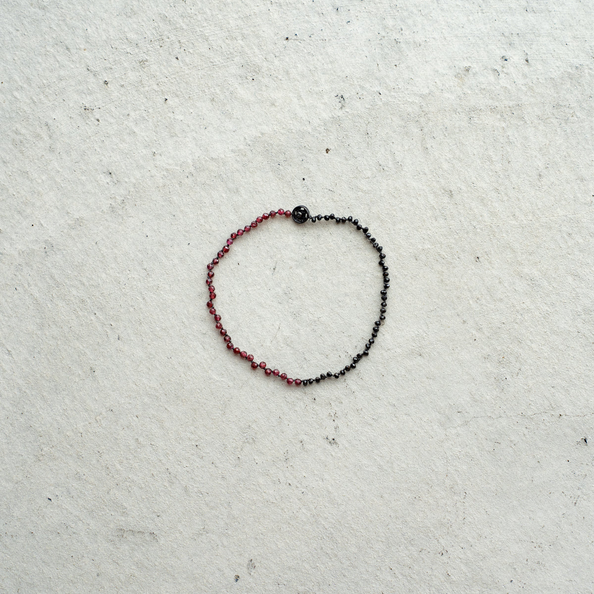 Melanie DeCourcey  Black tourmaline and garnet beads DNA bracelet