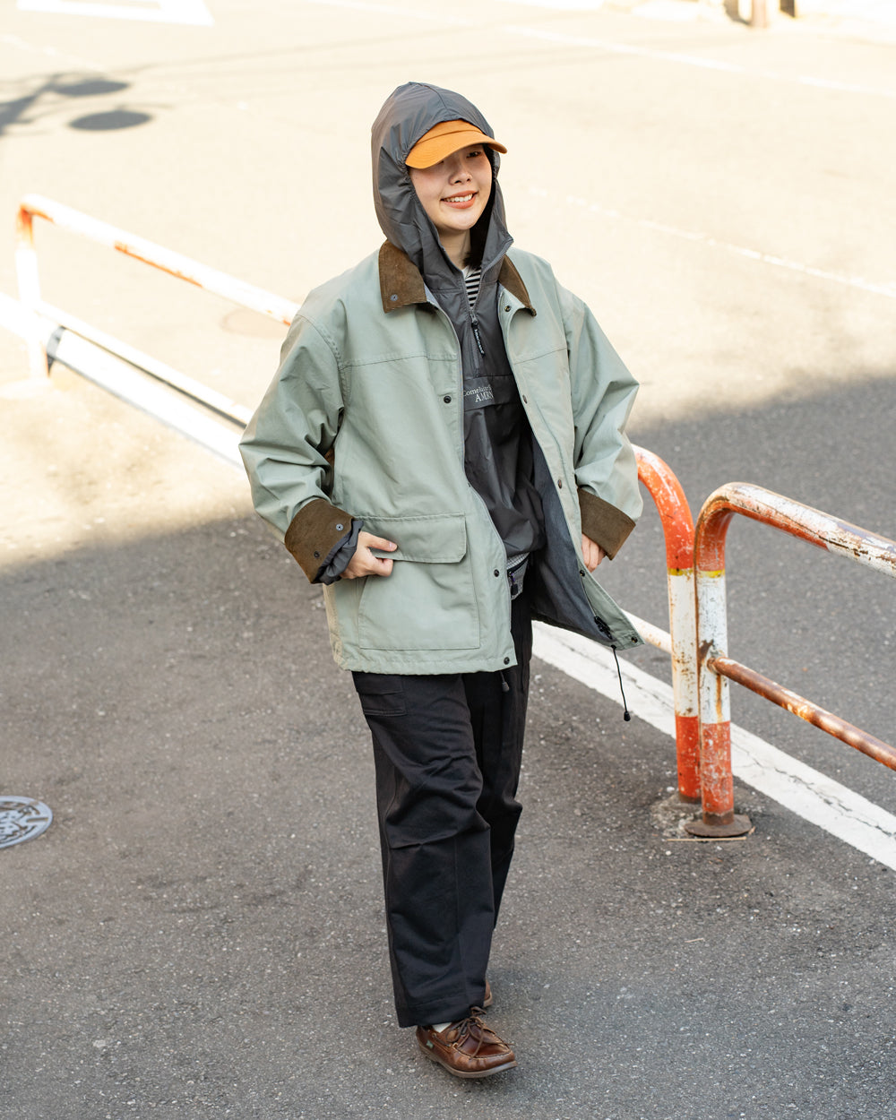 Americana Stretch Taffeta Anorak Hoodie