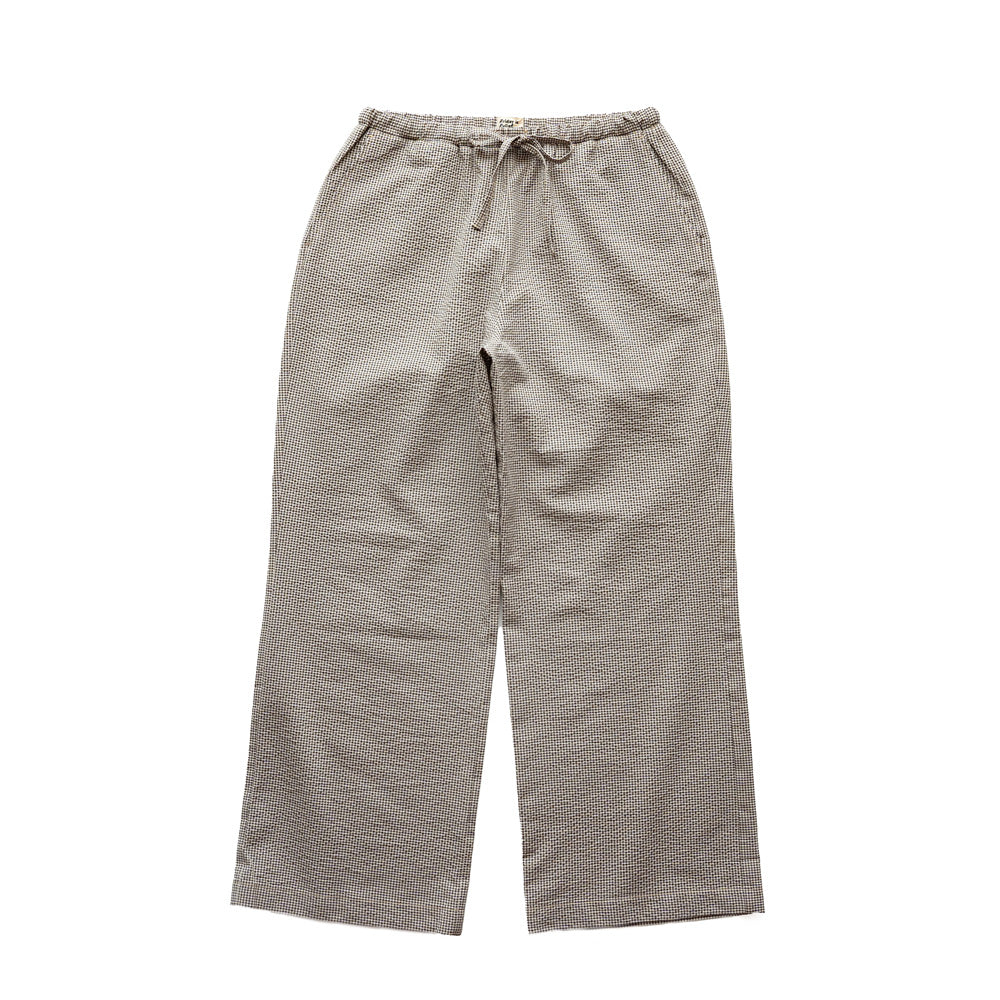 F F F   Easy pants Gingham check "Brown × Beige"