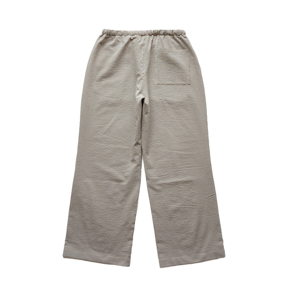 F F F   Easy pants Gingham check "Brown × Beige"