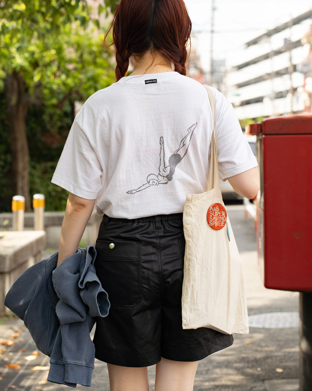 Americana Raffy print tee -SPLASH