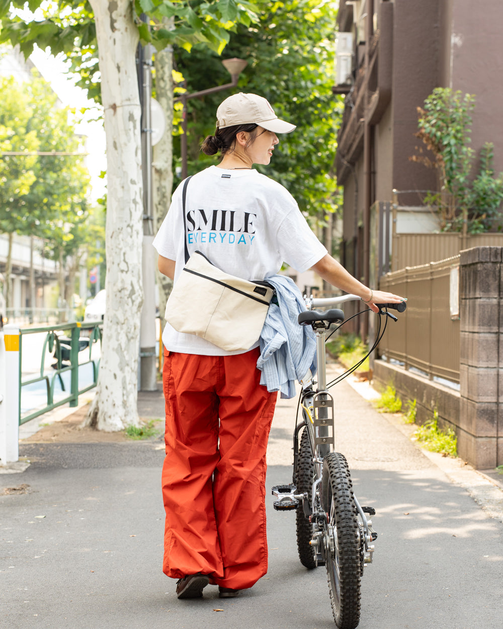 Americana Raffy print tee -SMILE EVERYDAY