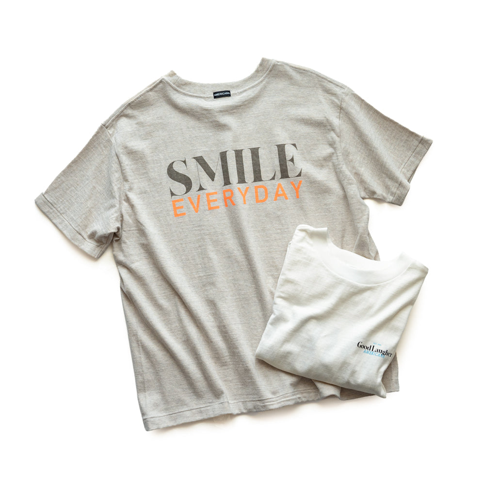 Americana Raffy print tee -SMILE EVERYDAY