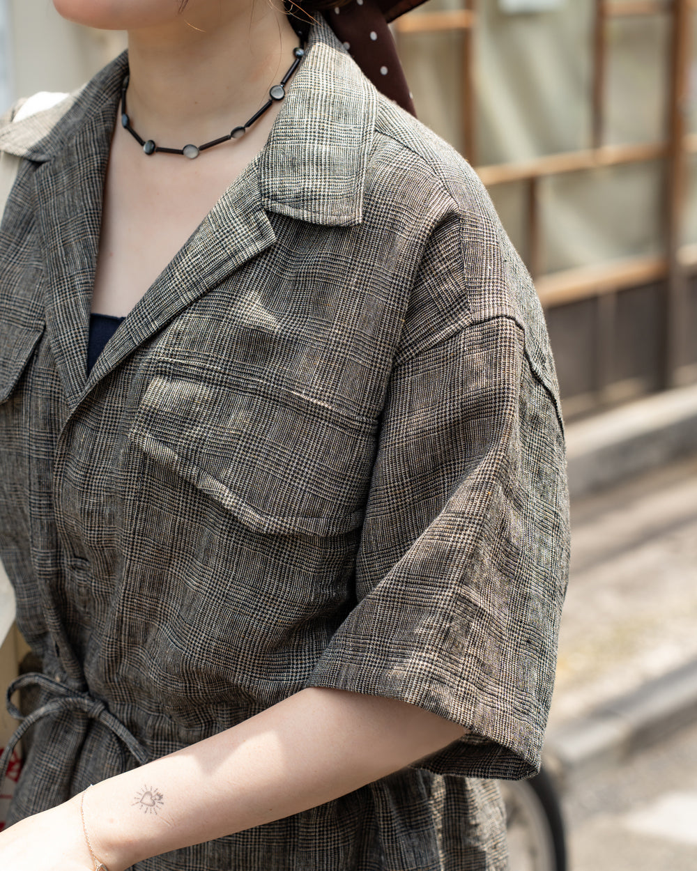 HAVERSACK Safari shirts -Linen glencheck