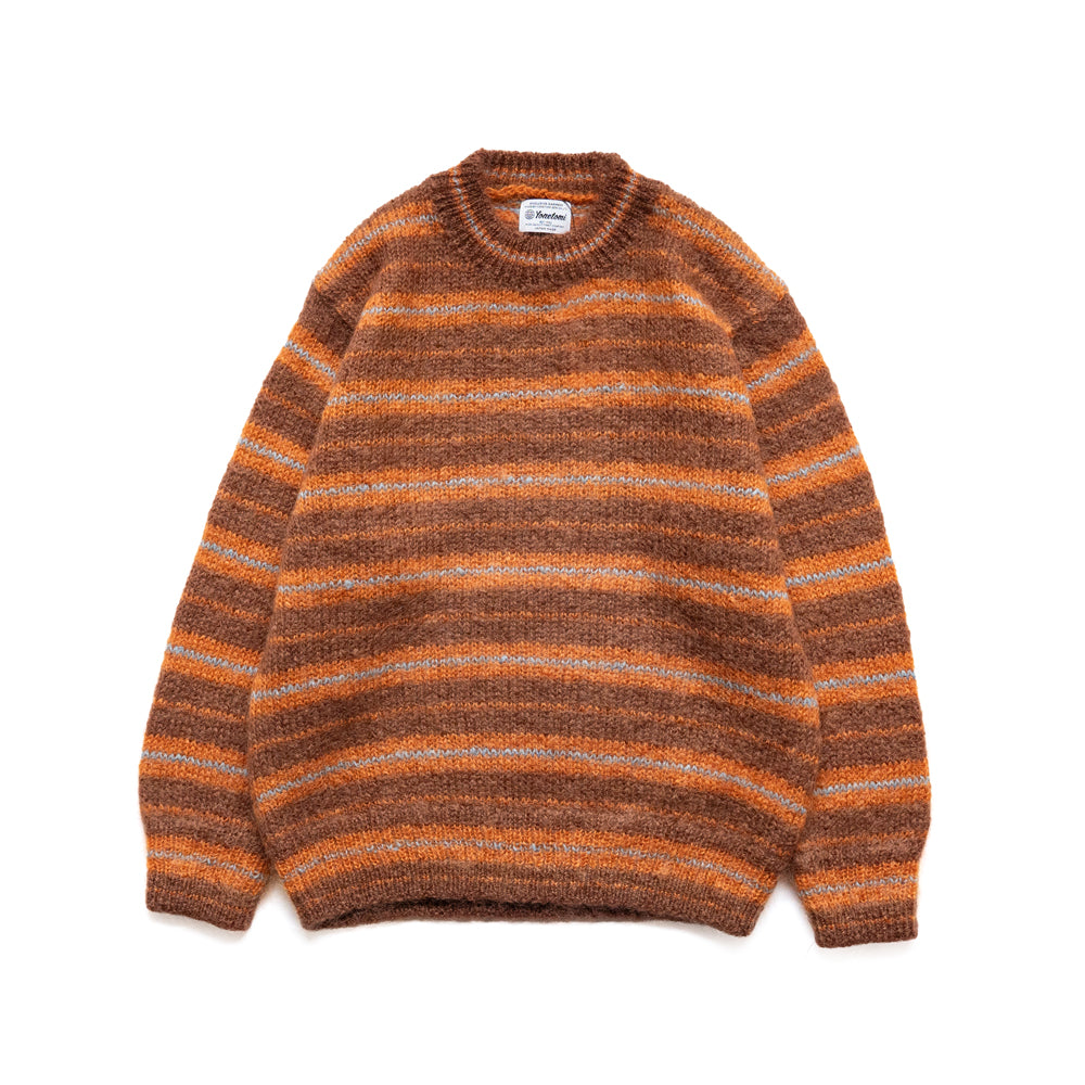 Yonetomi MOHAIR WOOL BORDER KNIT P/O – Friday