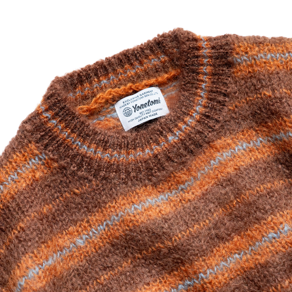 Yonetomi　MOHAIR WOOL BORDER KNIT P/O