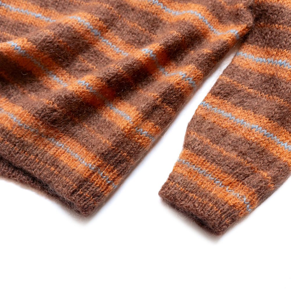 Yonetomi　MOHAIR WOOL BORDER KNIT P/O