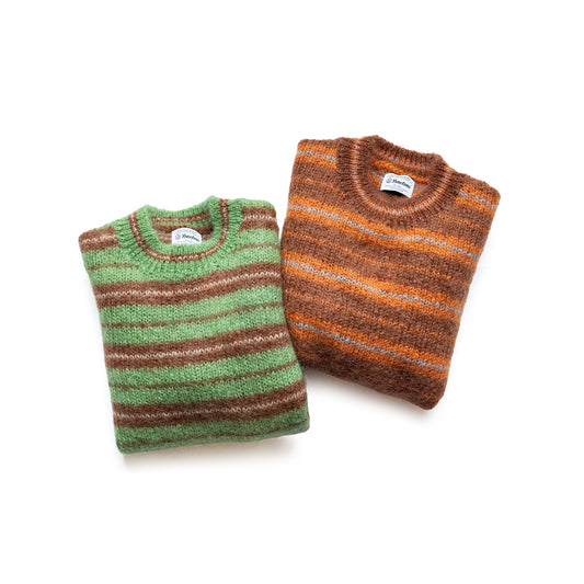 Yonetomi　MOHAIR WOOL BORDER KNIT P/O
